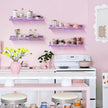 Rainbow Glitter Acrylic Floating Shelves, 15.7