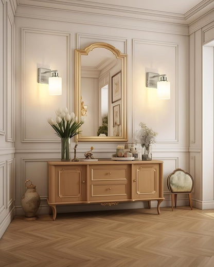 Wireless Wall Sconces, Nickel Battery Operated Wall Sconce Set of 2 with Timer Function, Easy Install Dimmable Rechargeable Wall Lamps for Living Room, Bedroom, Hallway, Entryway Decor 3000K