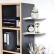 Cosmos 2 Pcs Acrylic Wall Mount Floating Corner Shelves Quarter Round Shower Shelf Hanging Corner Shelves Wall Storage Display Organizer for Bathroom Kitchen Bedroom Living Room (Solid White)