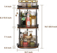 Lazy-Susan-Organizer-Spice-Rack, 3-Tier Rotating Spice Organizer For Kitchen-Cabinet-Countertop-Pantry, Turntable Seasoning Holder Storage Shelf With Adjustable Height