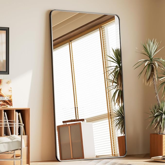 BEAUTYPEAK Black Full Length Mirror, 71