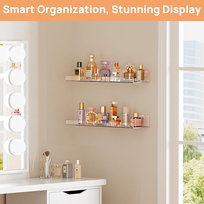 upsimples Acrylic Shelves for Bathroom Storage, 15