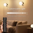 Battery Operated Wall Sconce, Dimmable Wireless Gold Wall Lamp with 5200mAh Rechargeable Battery, Portables Cordless Wall Light Fixtures for Painting Living Room Bedroom Bathroom Hallway Decor