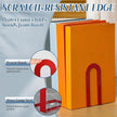 Chunful 6 Pcs Modern Metal Book Ends for Shelves Decorative Small Bookends Book Shelf Organizer Minimalist Design Stopper to Hold Books for Home Office (Red,5.5 * 3.75 * 2.25inch)