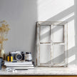 CALIFORNIA CADE ELECTRONIC Rustic Wall Decor-Home Decor Window Barnwood Frames -Room Decor for Home or Outdoor, Not For Pictures, Set of 2 (White)