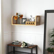24 Inch Rattan Wall Shelf, Wooden Hanging Bookshelf Storage, Natural Cute Nursery Shelves Wall Mounted, Boho Decorative Floating Shelves for Kids Room, Living Room, Play Room, Bedroom