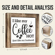 I Like My Coffee Hot (Just Like My Husband) - Wooden Desk Sign - Kitchen & Coffee Station Decor