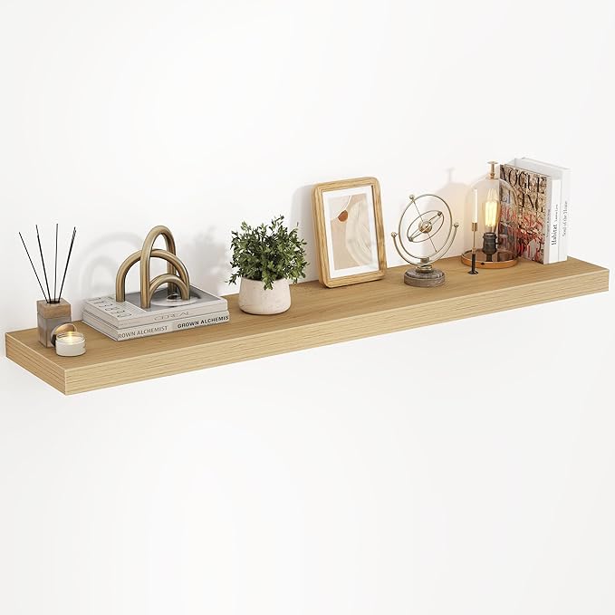 40 Inch Floating Shelves, 3D Textured Wood Grain, 40