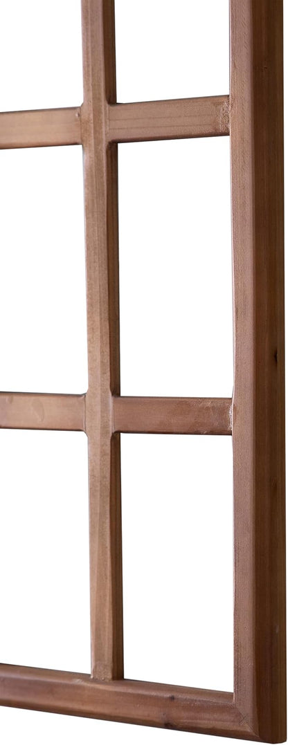 Sintosin Rustic Arch Window Frames for Wall Decor Living Room 12 X 36 Inch, Hanging Burning Finished Wooden Farmhouse Window Frame above Bed Wall Art, Handmade Vintage Wall Decor for Kitchen Hallway