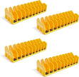 Plier Organizer & Rack (4-Pack, Yellow) – 40-Slot High-Visibility Tool Holder for Toolbox Drawers – Non-Slip Base, Interlocking Modular Storage for Pliers, Cutters & Wrenches