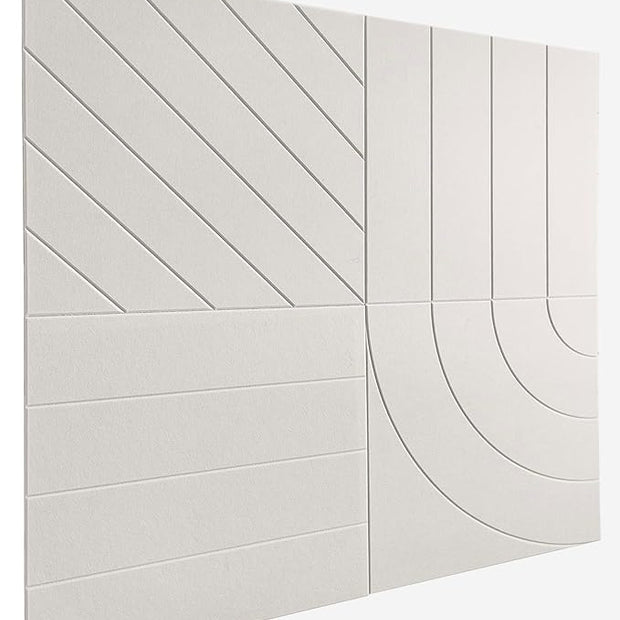 21.65" Large Square Acoustic Panels 4-Pack - Sound Absorbing Wall Panels, Noise Reducing Soundproof Decorative Felt Tiles for Home Office, Studio, Living Room - Beige