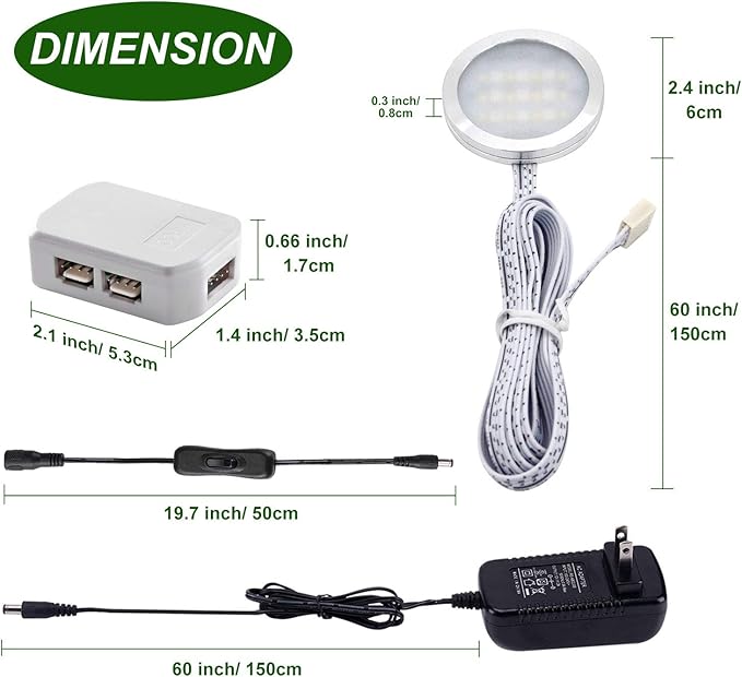 AIBOO RGBWW RGB + Warm White Color Changing Christmas Xmas Under Cabinet LED Lights Kit IR Remote Puck Lights for Kitchen Counter Shelf Furniture Ambiance Lighting (RGBWW, 4 Lights, 12W)