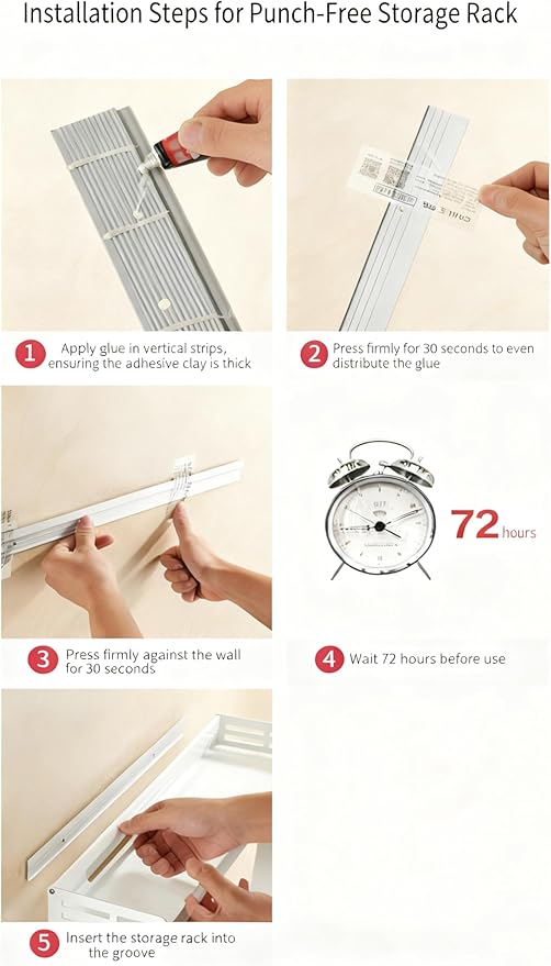 SEIDO Space Aluminum Spice Rack Wall Mount | No-Drill Kitchen Shelf Organizer 16