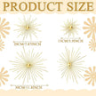 3 Pack Gold Sunburst Mirrors for Wall Decor Circle Flowers Mirrors Decorative Gold Hanging Wall Art Flowers Mirror for Home Living Dinning Room Bedroom Bathroom Boho Decoration(Cute)