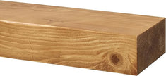 Dogberry Collections Smooth Timber Floating Shelf – Versatile Wood Mantel & Wall Shelf (Aged Oak, 24 in.)