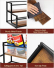 2 Pack Coffee Syrup Organizer Stand, 2-Tier Syrup Holder Rack for Coffee Bar Accessories & Liquor Bottle Display Shelf, Space-Saving Coffee Station Organizer for Syrup, Liquor, Dressing