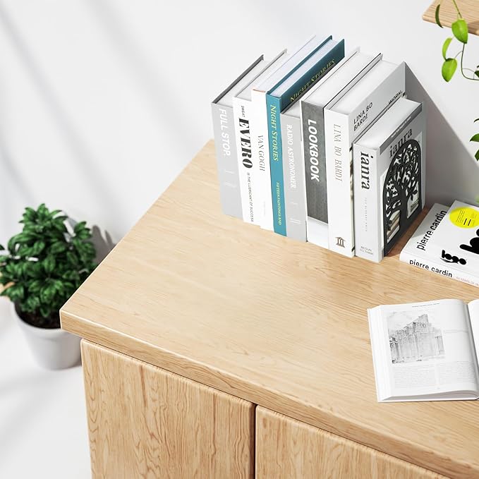 HappyHapi Book Ends, Metal Bookends for Shelves, Modern Tree Book Ends Decorative, Heavy Duty Book Holders Book Stoppers for Home Office Decor, 6.9