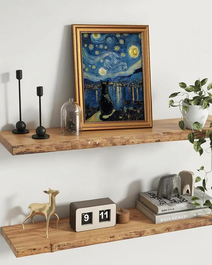 HUARCEY Gold Framed Canvas Wall Art, Van Gogh Cat Vintage Decor, Bathroom Shelf Vintage Decor Aesthetic, Retro Decoration for Bathroom Bedroom Living Room, 12x16Inch