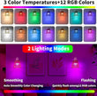 Battery Operated Wall Sconce Set of 2, Boho USB Rechargeable Wall lamp, White Farmhouse Rattan Sconce Lighting with Remote, RGB 15 Colors Modes Rechargeable Wall Lights for Bedroom Livingroom Hallway