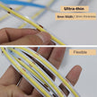 6 Pcs COB LED Strips Bright Dispaly Case Under Cabinet Light,Adhesive Backing Adjustable Brightness, Wardrobes Cabinet,Flexible LED Strips Light (Cool White, 6 * 40inch LED Strips)
