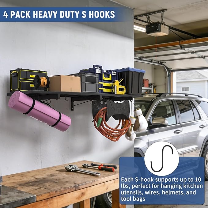 Garage Wall Shelf, Heavy Duty Garage Shelving, 46