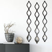 Yulejo 3 Pcs Acrylic Teardrop Mirror Decor Narrow Wall Decor Boho Vintage Wall Art for Apartment Home Living Room Bathroom Bedroom Hallway (Black Edge)