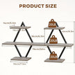 Floating Shelves, Wall Shelf Set of 2, Wall Mounted Shelves, 3-Tier Hanging Wall Shelves for Bathroom, Living Room, Bedroom, Kitchen, Office (Gray)