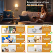 Fabric Wall Sconce Battery Operated Set of 2, Rechargeable Wall Lights with 5000mAh RGB Dimmable Bulb, 12 Colors Wall Sconces for Bedroom Living Room, Gold