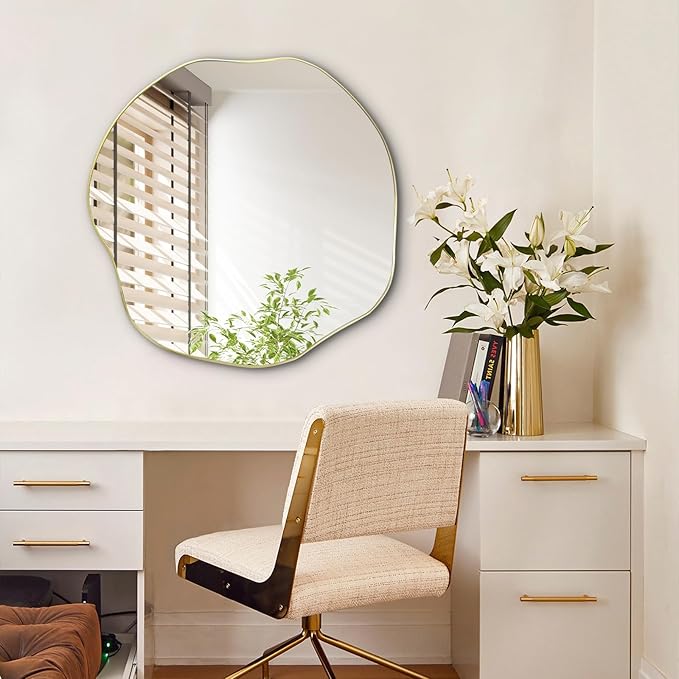 POZINO Gold Irregular Mirror, 30