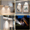 Picture Lights for Wall, 2000mAh Rechargeable Battery Powered Magnetic Lights with 3 Lighting Color Dimmable Timer Art,Poster,Gallery,Painting Display,Photos,Frame,Wall Light,Black (3 Pack)