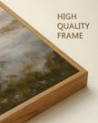 SHENIFY Landscape Framed Canvas Wall Art Vintage Dusk in The Forest Classic Paints Farmhouse Bathroom Office Decor - 11x14in Natural Framed