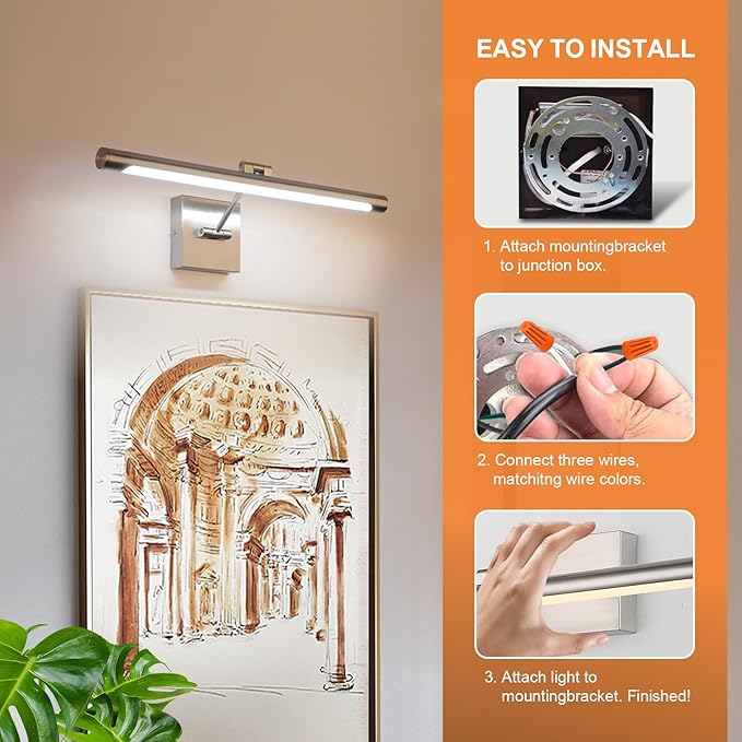 Joosenhouse LED Picture Lights Hardwired Dimmable 16.53