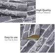 Okydoky Peel and Stick Wallpaper, Grey Brick Wallpaper for Home Decoration,Contact Paper Stick and Peel Backsplash, Vinyl Self Adhesive Wall Paper for House, Workshop & Office, 17.3
