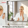 48x30 Black Bathroom Wall Mirror, Black Matal Framed Mirror, Matte Rectangle Bathoom Vanity Mirror, Anti-Rust, Shatterproof, Hangs Vertically or Horizontally