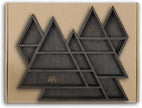 Triangle Mountain Crystal Shelf Display for Wall, Rock Gem Healing Stone Collections Display Shelf, Crystal Holder Trinket Organizer Knick Knack Shelf, Witchy Decor Gift for Women - 2025 UPGRADED