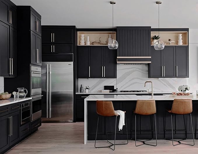15.7" x 787" Black Wallpaper Matte Black Contact Paper Self Adhesive Peel and Stick Wallpaper Removable Vinyl Film Decorative for Desk Wallcovering Furniture Countertop Cabinet