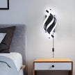 DELIPOP Modern Wall Sconces, 6500K Plug in Spiral LED Wall Sconce, 21W LED Wall Light with 5FT Plug Cord for Bedroom Bathroom Living Room Hallway Balcony