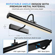 13'' Picture Light for Wall, 5200 mAh Battery Operated Picture Light with Remote & Timer for Wall Art - 3 CCT Dimmable LED, Matte Black Finish