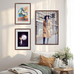 puthiac 12x16 Solid Oak Wood Picture Frame, Fits 8x12 with Mat or 12x16 Without Mat, Wall Display Only, Vertical or Horizontal, Plexi Front, 3 Pack, Walnut