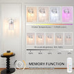 Set of 2 Crystal Battery Operated Wall Sconce, Rechargeable Battery Powered Wall Lamp with Remote Control, Modern Dimmable Wall Lights for Bedroom Bathroom(Pink, Silver Base)