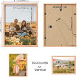 ATOBART 8x10 Set of 4 OAK Wood Picture Frame Solid Wooden Photo Frame Natural Wood Color Frames with Real Glass for Wall Mounting or Tabletop Living Room Bedroom Home Decor