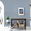 Grey Blue Grasscloth Peel and Stick Wallpaper 15.74