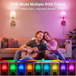 Battery Operated Wall Sconce, Gold Rechargeable Wall Lights with 10000mAh Dimmable Bulbs and 3 Dynamic Modes, 12 Colors Wireless Wall Lamps with Remote for Bedroom Living Room Hallway Decor, 2 Pack