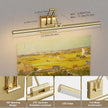 Tipace Hard-Wired LED Picture Light Fixtures,3CCT Dimmable Metal Artwork Display Lamp with Remote Control,Gold Modern Gallery Lights Wall Lights for Picture Display