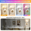 Wireless Wall Sconce Sets of 2, Pleated Shades Rechargeable Battery Operated Wall Sconce, Retro Industrial Gold Wall Lights Bathroom Vanity Sconces, Wall Mounted Lamps for Bedroom Living Room Kitchen
