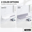 YOHOM White Floating Adhesive Bathroom Wall Storage Shelf No Drilling Display Ledge Organizer for Shower Caddy Kitchen Holder 14.96inch