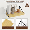 Axeman Deep Floating Shelves | 16 Inch Oak Wall Shelves Set of 2 | 10 Inch Deep Wood Floating Shelves for Wall | 16