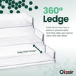 Oizeir Clear Spice Rack (2-Pack) – 3-Tier Acrylic Organizer for Cabinet – Deep Spice Shelf – 10.4 x 9.6 x 4 Inches – Holds Seasoning and Condiments