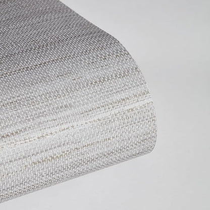 Tempaper Textured Pewter Grey Horizontal Faux Grasscloth Removable Peel and Stick Wallpaper, 20.5 in X 16.5 ft, Made in The USA