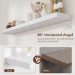 fuqing White Floating Shelves 48 Inch Set of 2, Solid Wood Wall Mounted Shelves 48 Inches Long, Modern Floating Shelves for Bedroom Living Room Bathroom - White